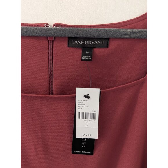 Lane Bryant Womens Sleeveless Burgundy Jumpsuit Size 26 - Picture 6 of 6